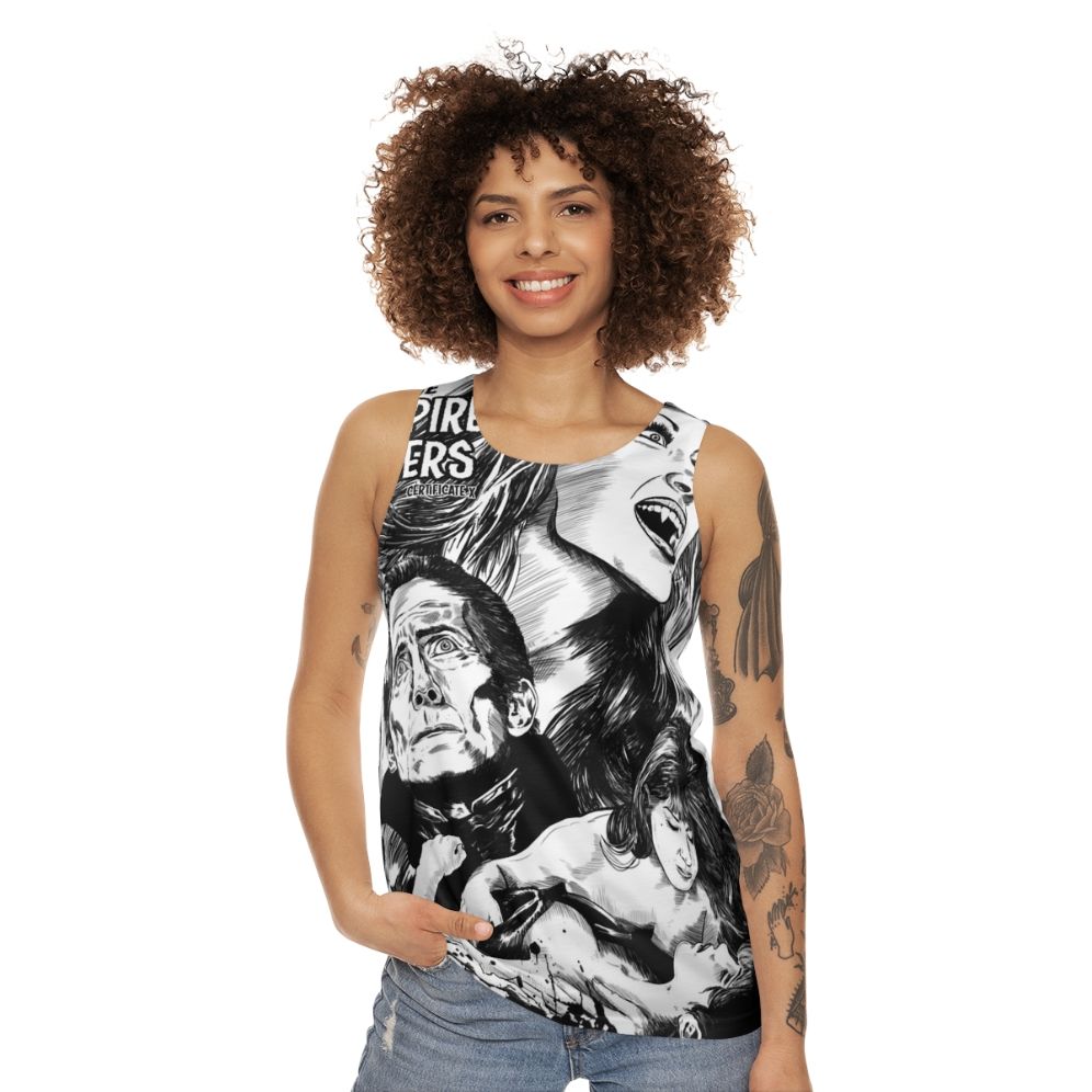 Hammer Horror Vampire Lovers Art Print Unisex Tank Top - women