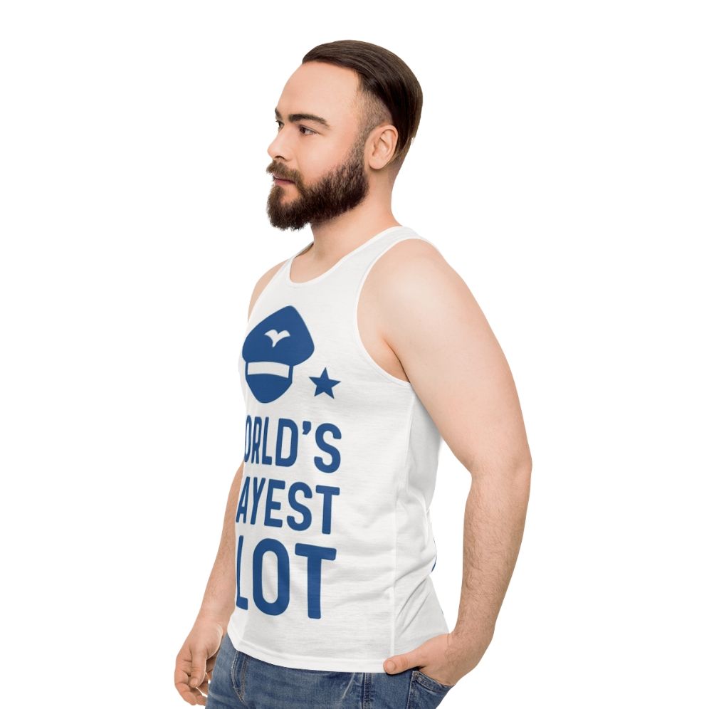 World's Okayest Unisex Engineer Tank Top - men side