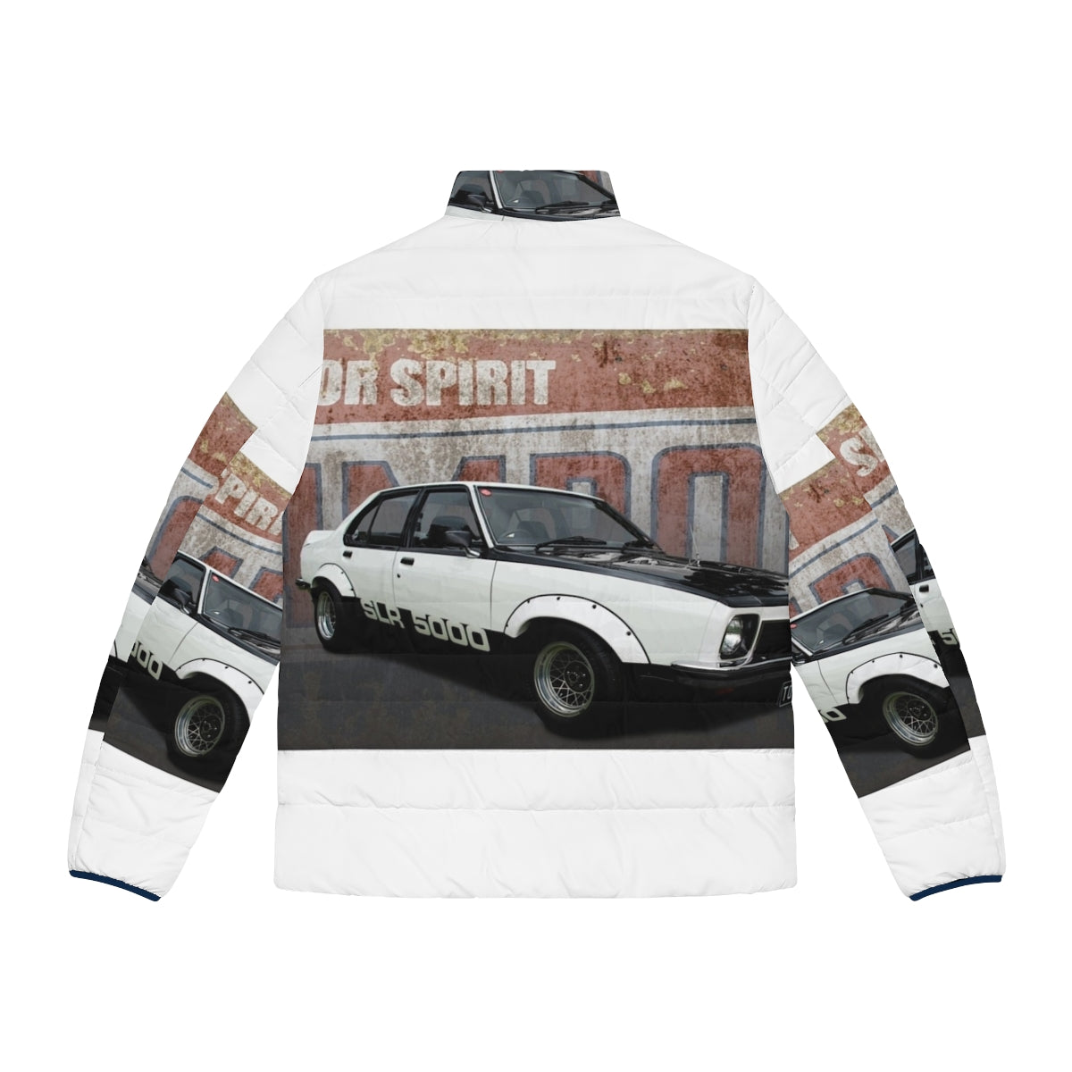 Slr 5000 Torana puffer jacket featuring the classic Holden Torana design - Back