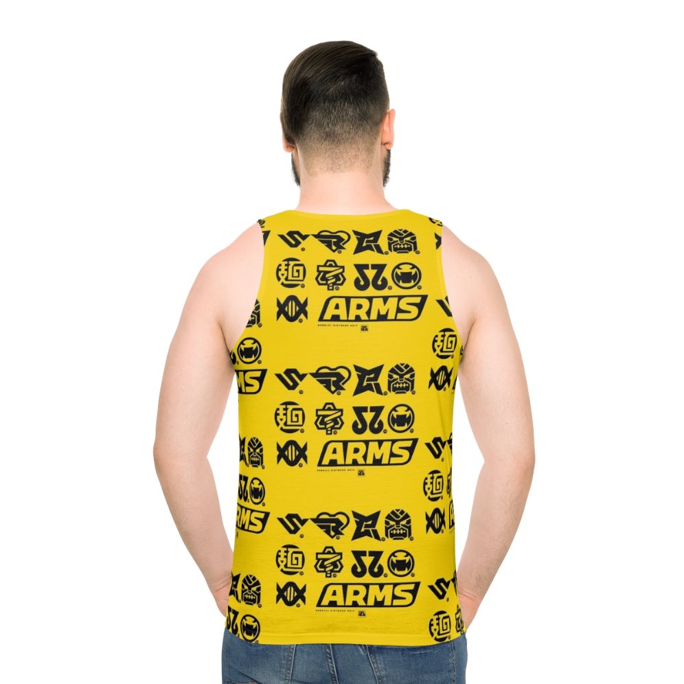 Nintendo ARMS character icons unisex tank top - men back