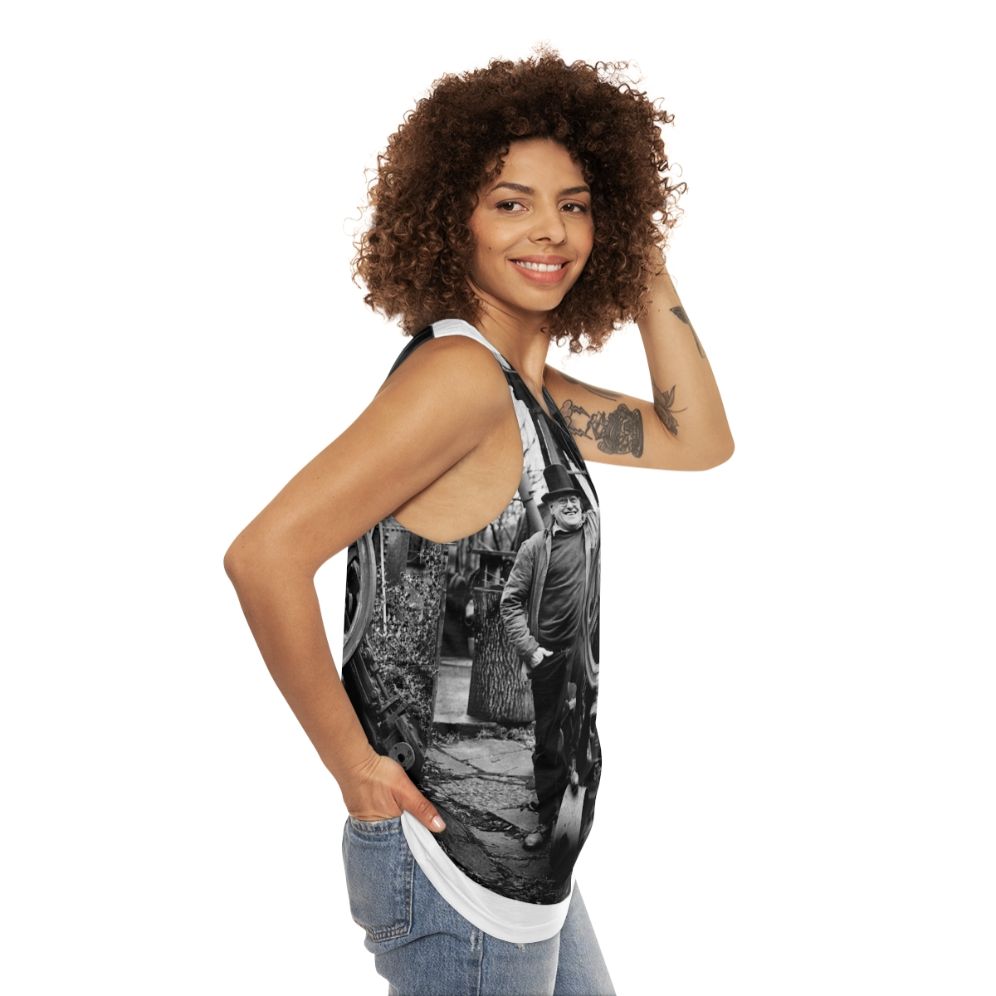 Steeplejack Fred Dibnah Unisex Tank Top - women side