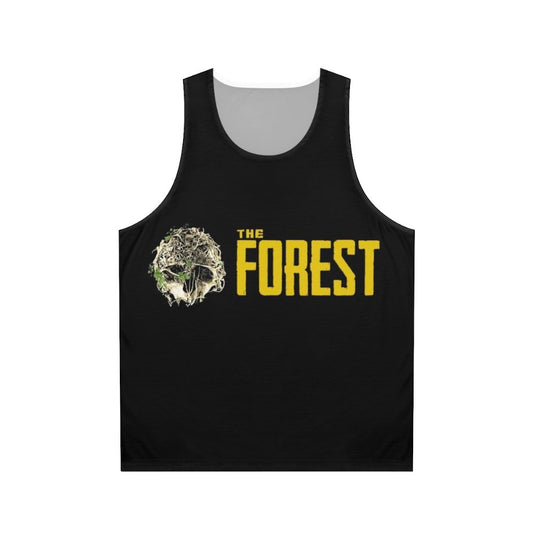 Unisex tank top featuring "The Forest" game design