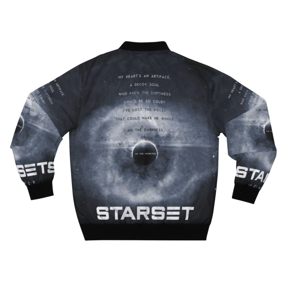 Starset Alternative Music Bomber Jacket with band logo and space-themed graphics - Back