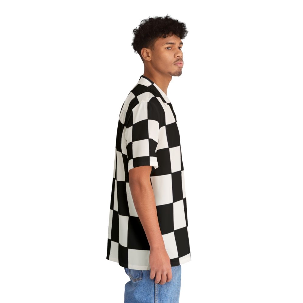 Checkered black and white Hawaiian shirt - People Pight