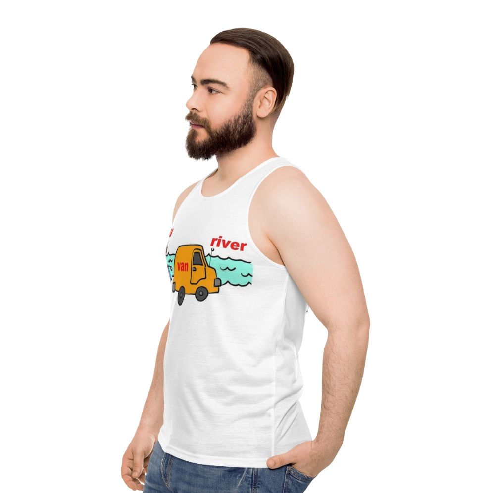 Chris Farley's "Van Down By The River" Unisex Tank Top - men side