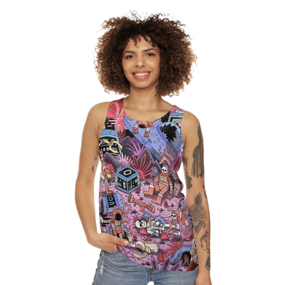 Chaos Unisex Sci-Fi Spaceman Tank Top - women