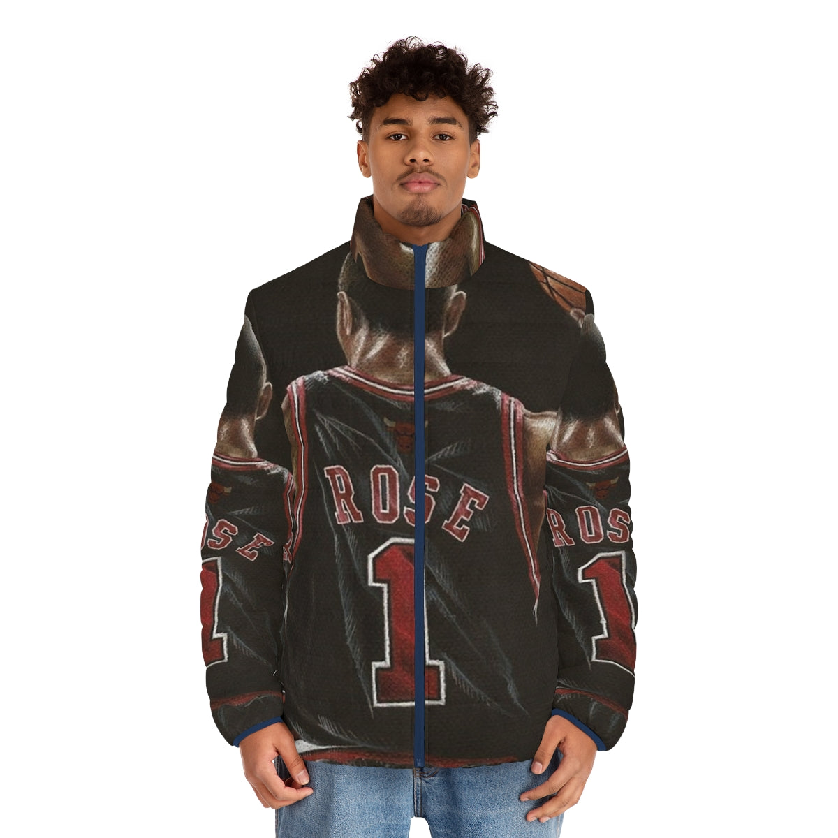 Derrick Rose Puffer Jacket - Stylish and Warm NBA-Inspired Outerwear - men front