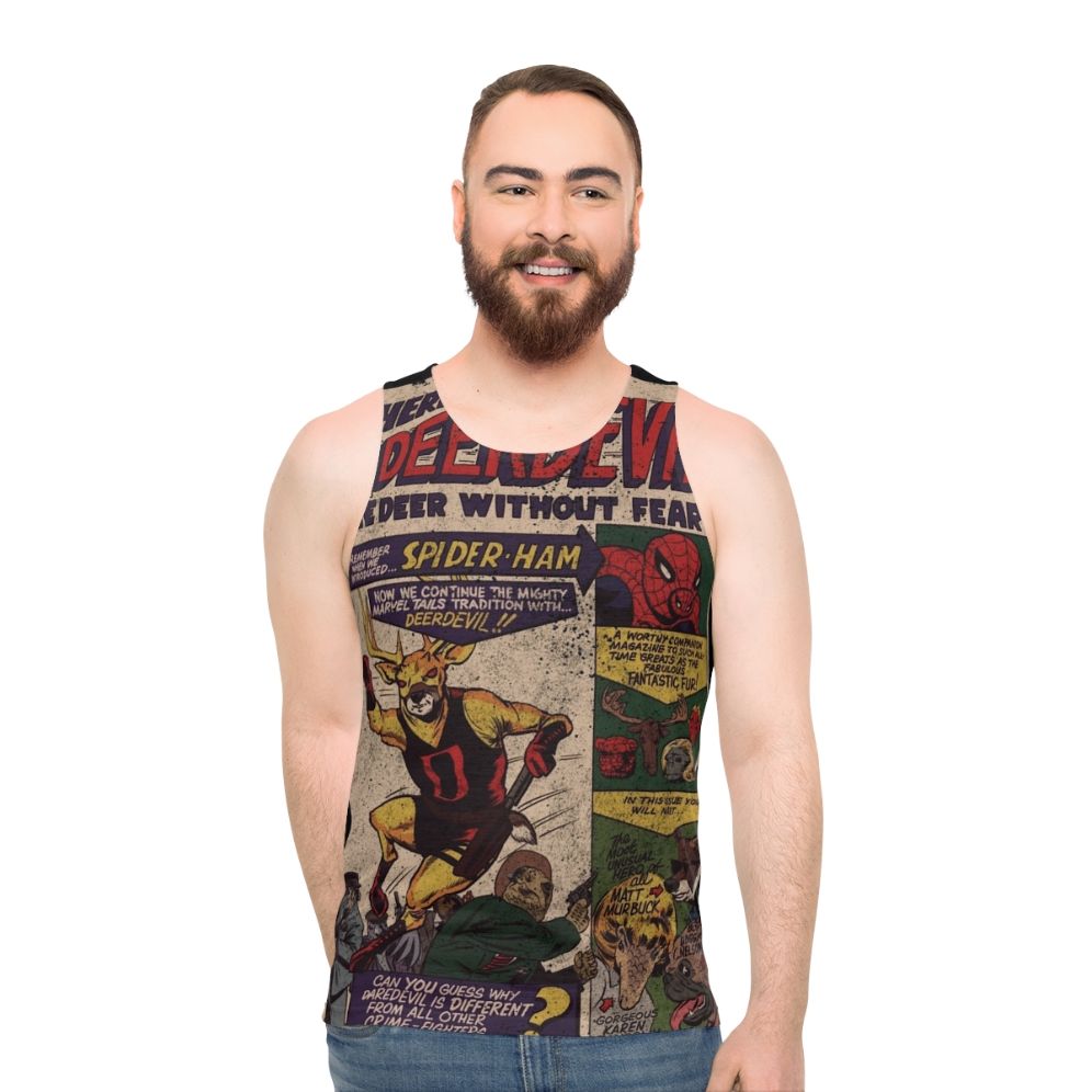 Unisex Superhero Deerdevil 1 Comic Tank Top - men