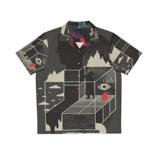 Surreal hawaiian shirt with abstract dream-like print