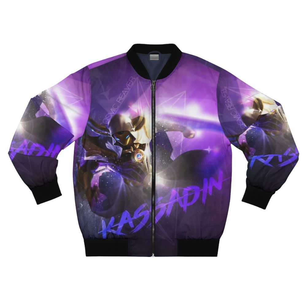 Kassadin from the game League of Legends featured on a bomber jacket