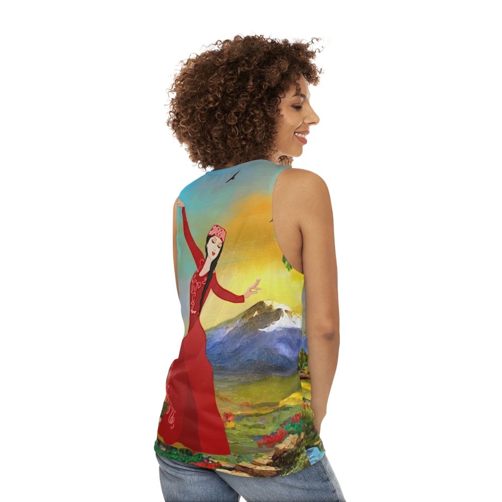 Unisex Armenian Dancer Tank Top - women back