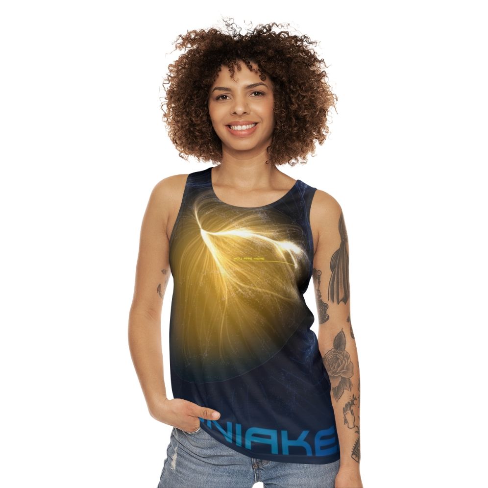 Laniakea Unisex Tank Top featuring space art galaxy cluster design - women