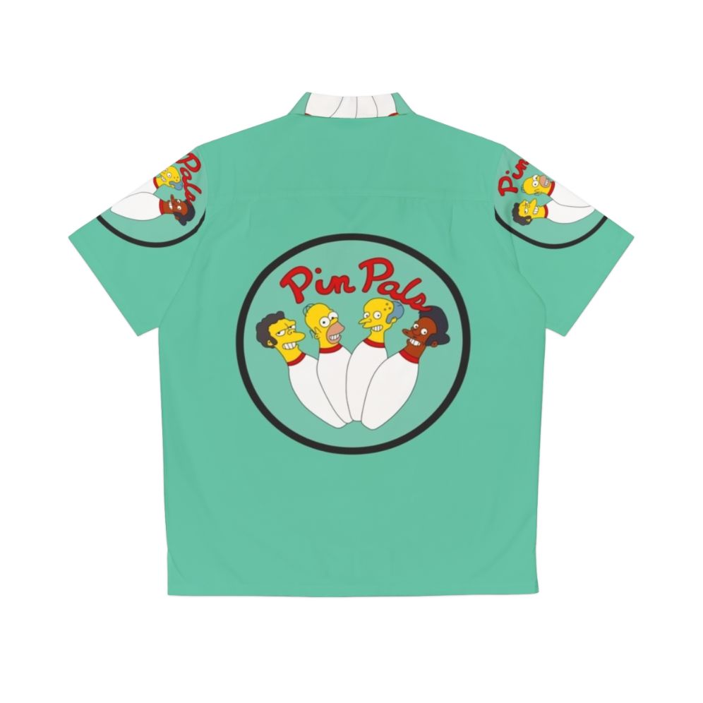 Bowling Friends Hawaiian Shirt with Pin Pals Design - Back