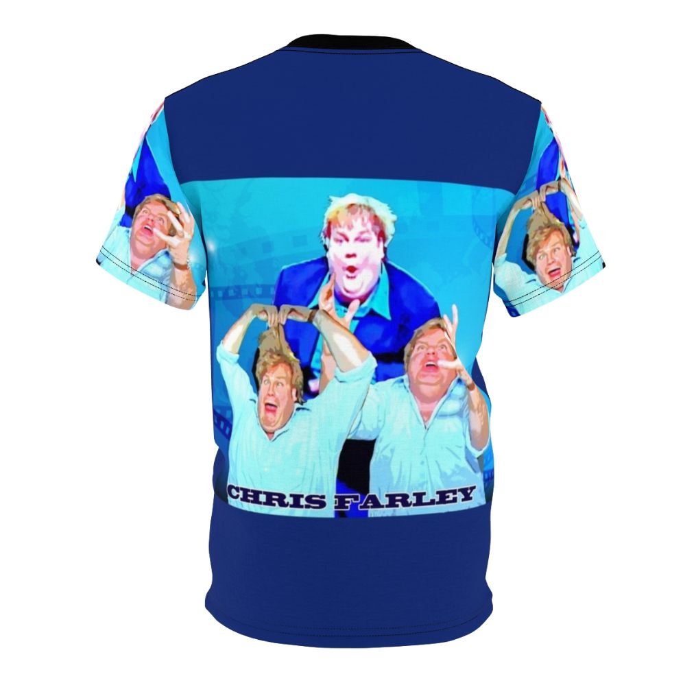 Vintage-style t-shirt featuring a design inspired by the iconic Chris Farley character Matt Foley - Back