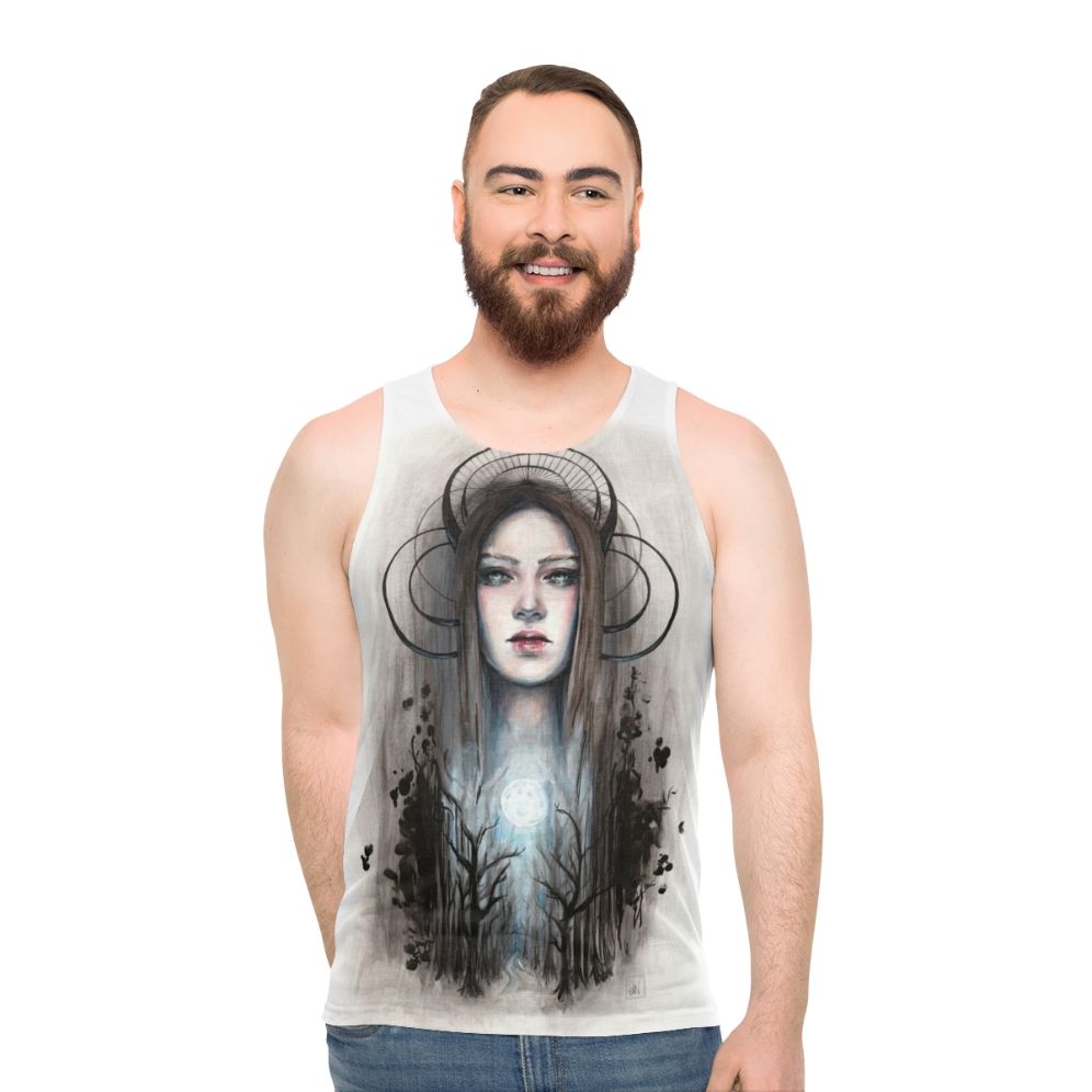 Artemis Acrylic and Ink Painting Unisex Tank Top - men