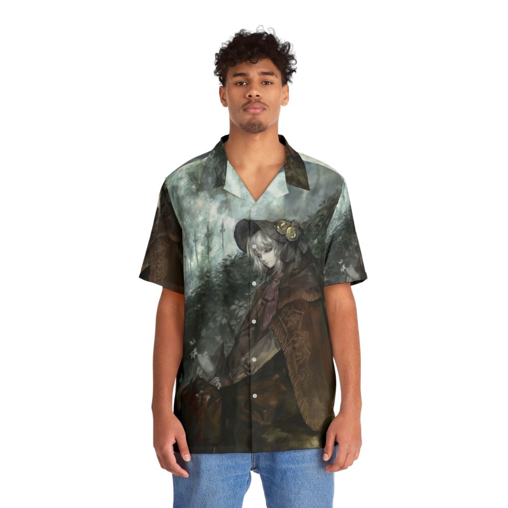 Bloodborne Hawaiian Shirt with Doll Inspired Design - People Front