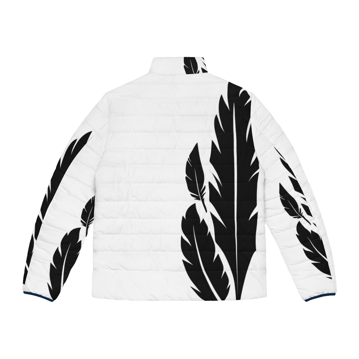 Hawkmoon Black and White Feathers Puffer Jacket for Destiny and Destiny 2 Players - Back