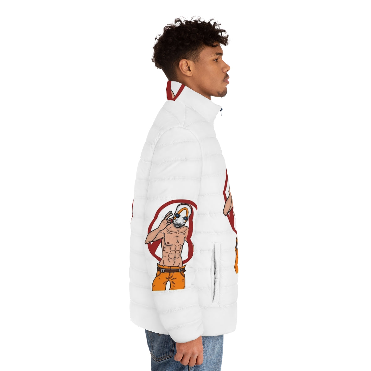 Borderlands 3 Psycho Puffer Jacket - High-quality video game inspired puffer jacket - men side right