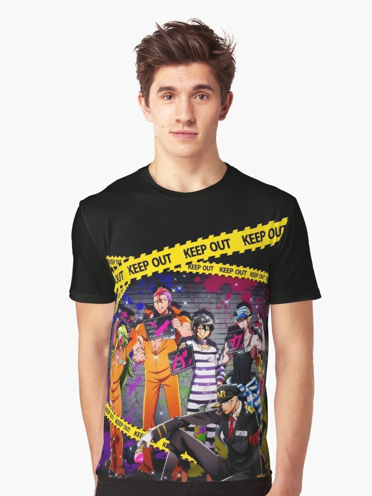 Nanbaka anime characters graphic design on a t-shirt - Men