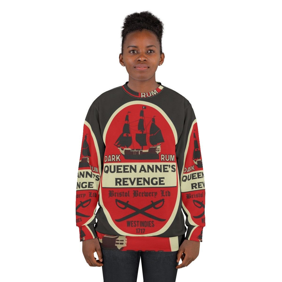 Queen Anne's Revenge Dark Rum Pirate Sweatshirt - women