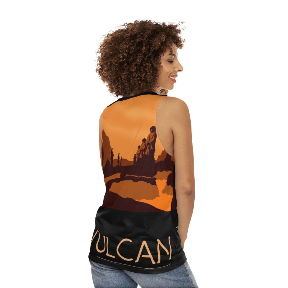 Vulcan Star Trek Unisex Tank Top - women back