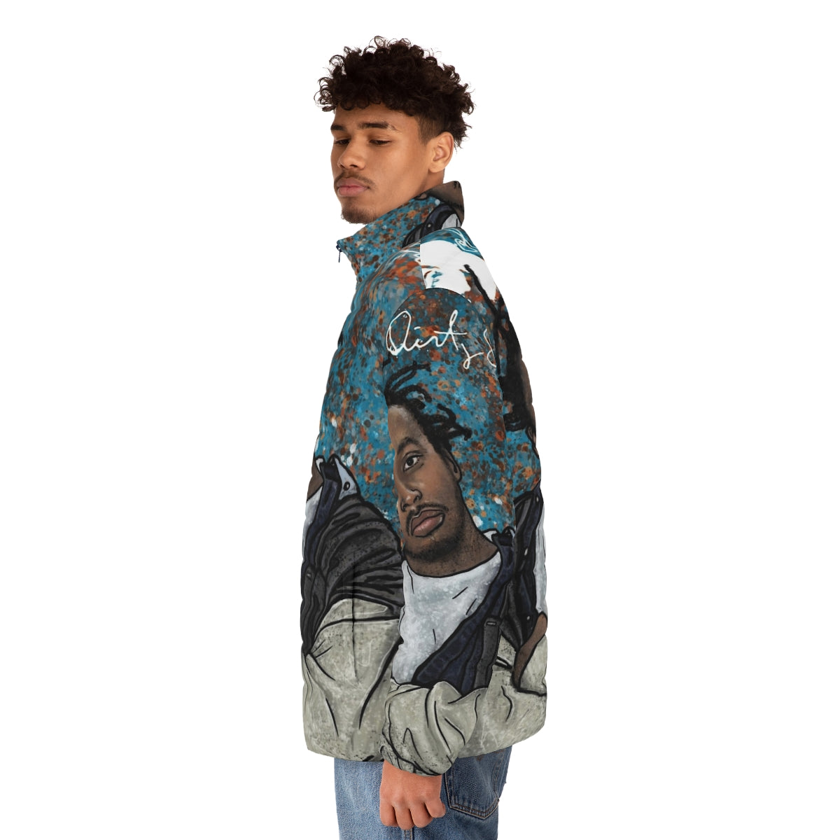 ODB Graffiti Puffer Jacket - Iconic Hip Hop Streetwear - men side left