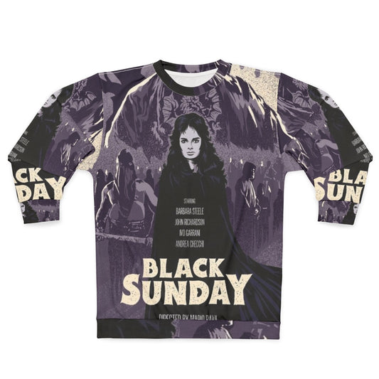 Black Sunday Horror Sweatshirt with Italian Gothic Horror Imagery