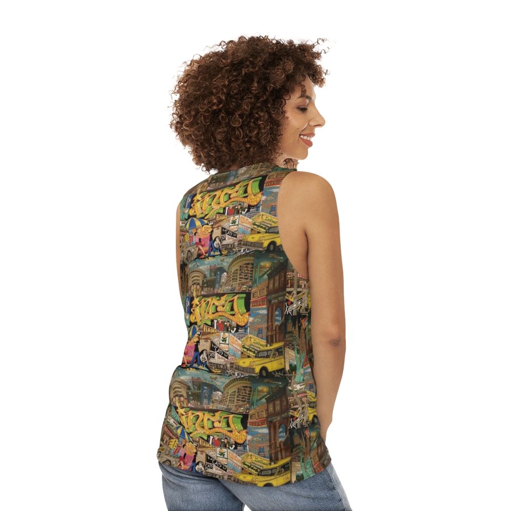 Unisex "I Love NY" Graphic Tank Top - women back