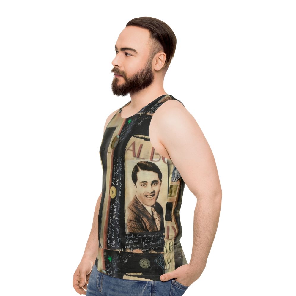 Unisex tank top with vintage Hollywood fashion design - men side