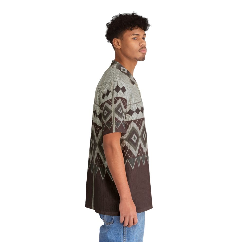 Derek Jumper inspired Hawaiian shirt with knitted cardigan design - People Pight