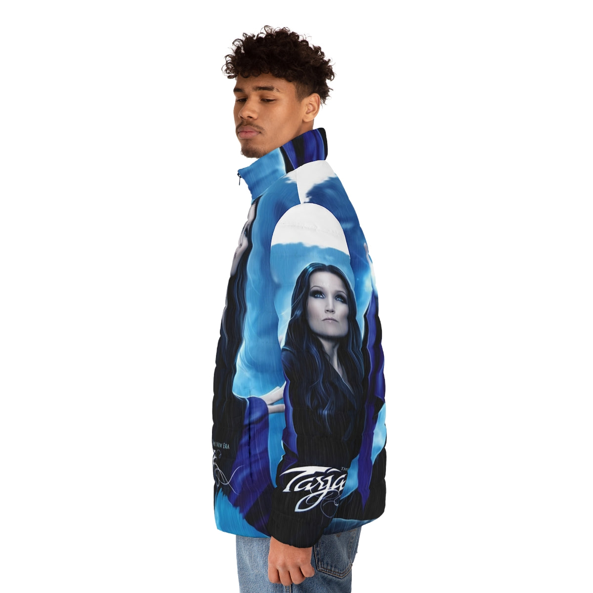 Tarja Turunen Cabuli Puffer Jacket - Nightwish Inspired Heavy Metal Outerwear - men side left