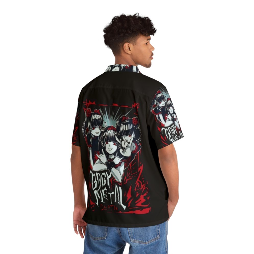 Babymetal inspired Hawaiian shirt with anime and heavy metal design - People Back