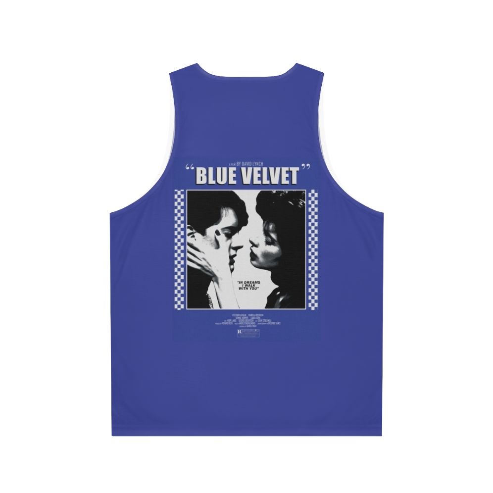 Blue Velvet movie poster design on unisex tank top - Back