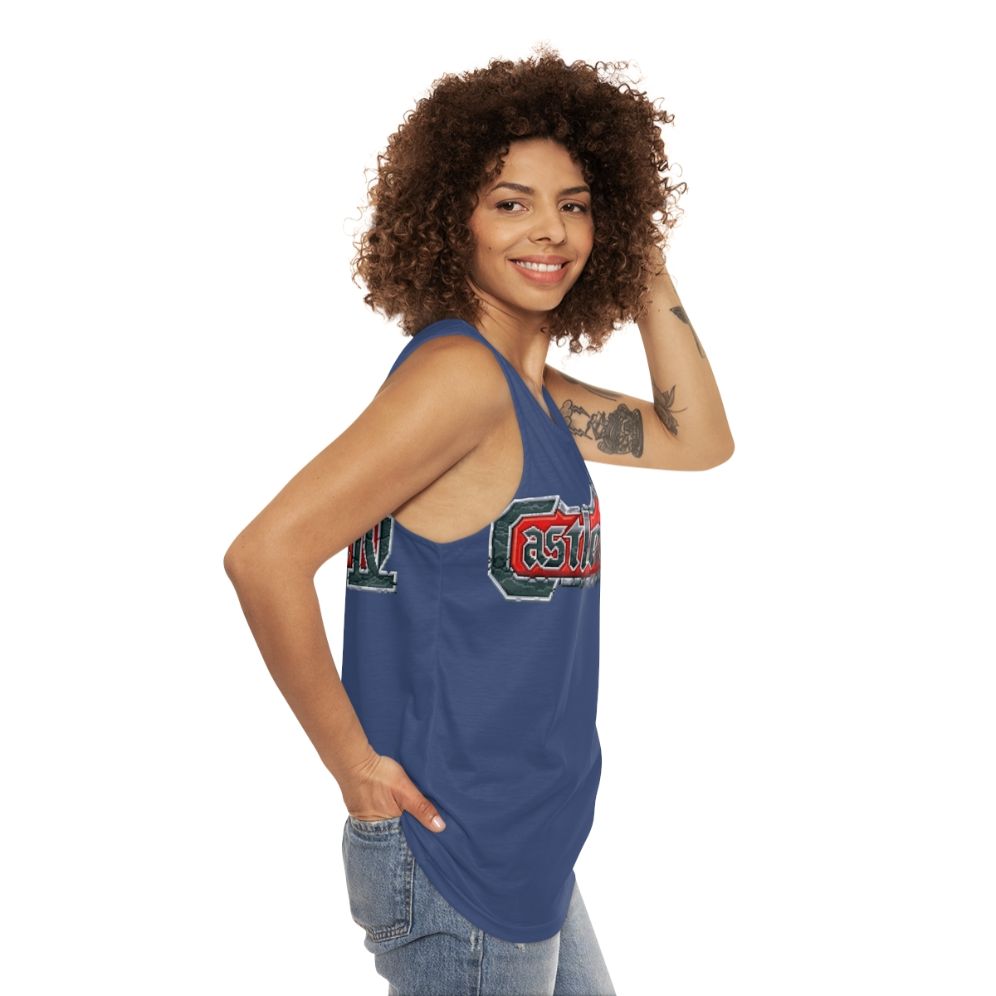 Super Castlevania Logo Unisex Tank Top - women side