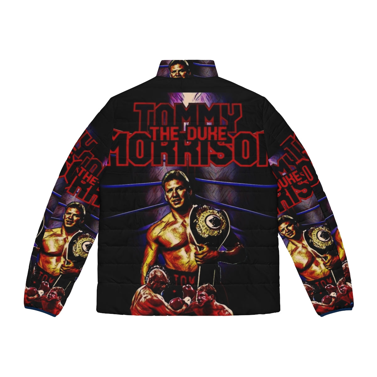 Tommy Morrison wearing a puffer jacket, heavyweight boxing champion - Back