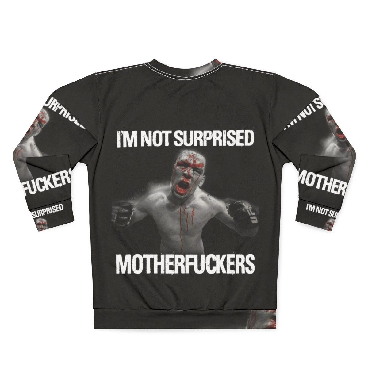 Nate Diaz "Surprise Surprise" UFC Fighter Sweatshirt - Back