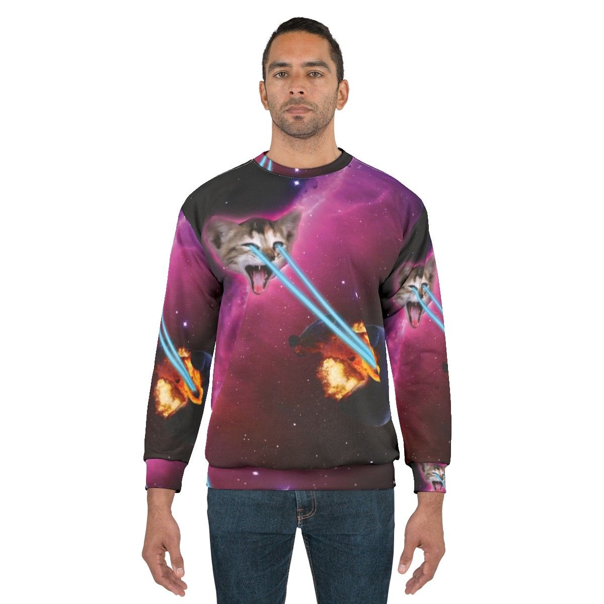 Laser Cat Destroyer of Planets Sweatshirt - men