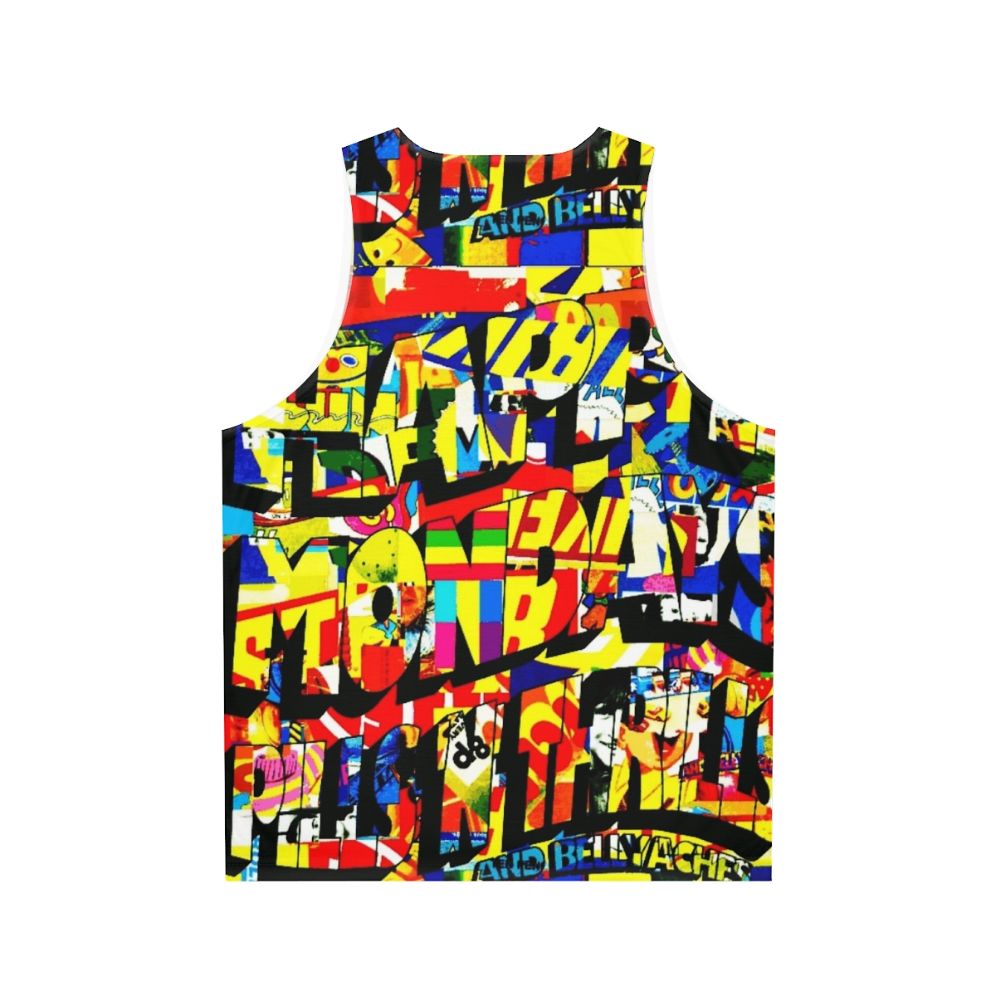 Happy Mondays unisex tank top with wallpaper design - Back