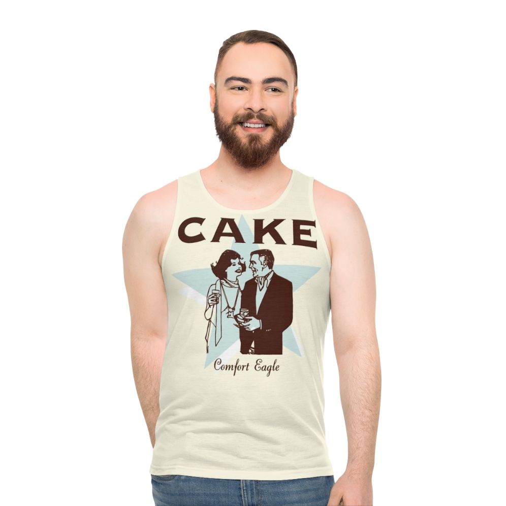 Unisex tank top with Cake band logo - men