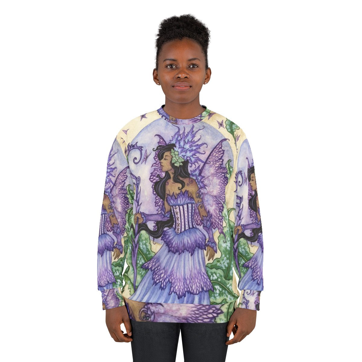 Fairy and butterfly-themed spring sweatshirt - women