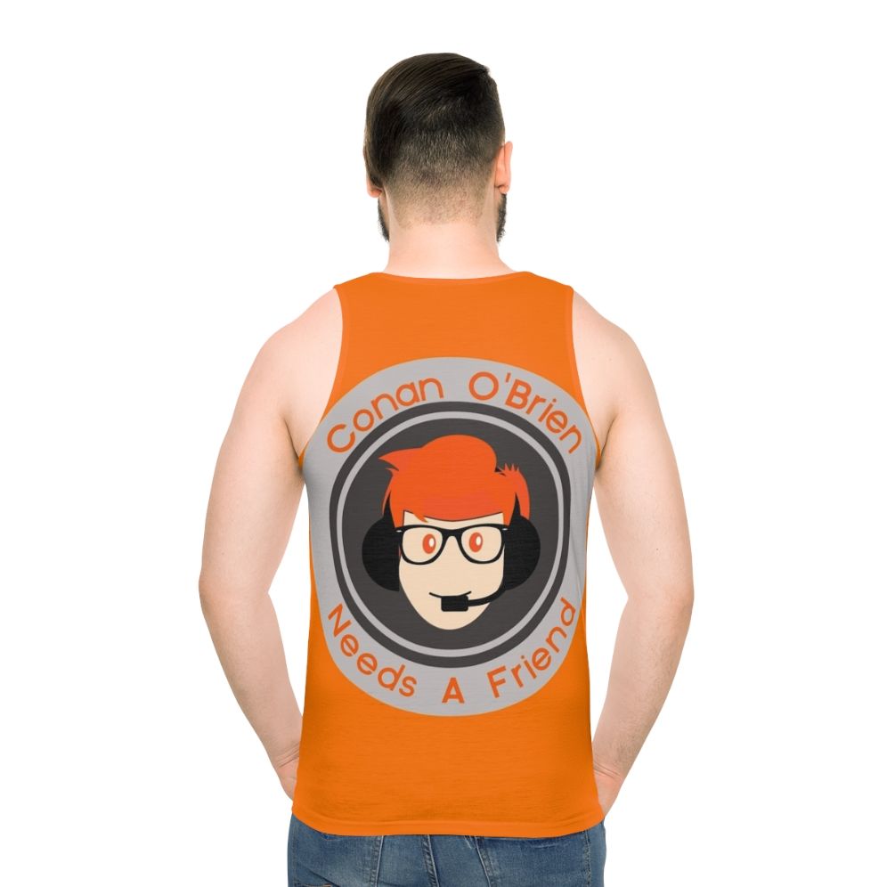 Conan O'Brien Needs a Friend Team Coco Unisex Tank Top - men back