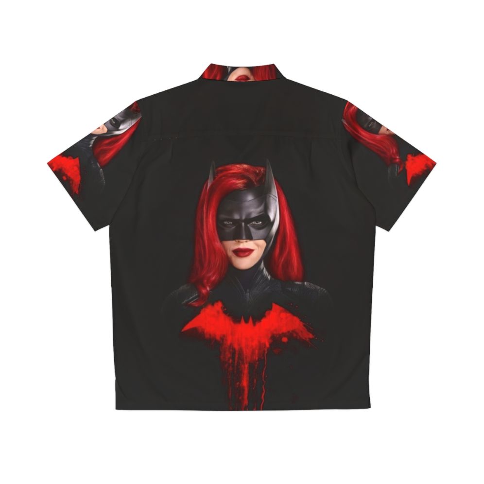 Batwoman Hawaiian Shirt with Superhero Inspired Design - Back