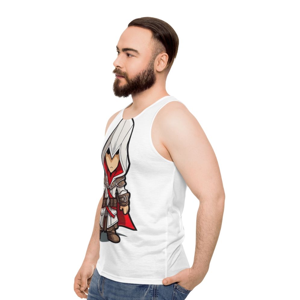 Chibi Assassins Creed Unisex Tank Top - men side