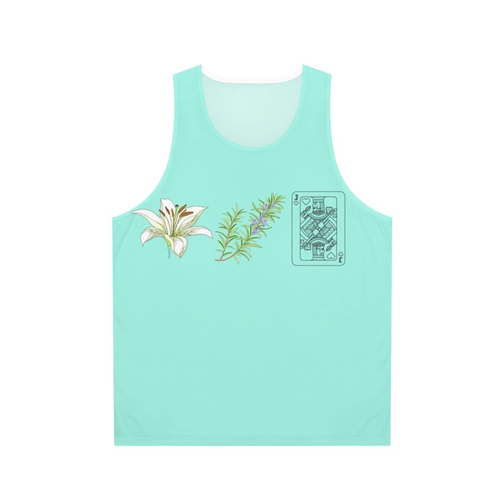 Unisex "Lily Rosemary And The Jack Of Hearts" retro graphic tank top for bob dylan fans