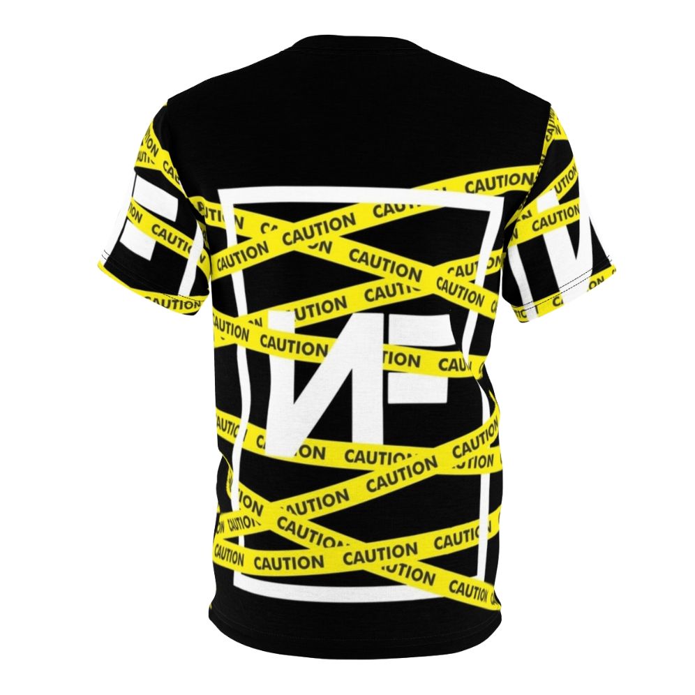 Nf Caution Inspired T-Shirt with Rap and Hip Hop Themed Graphics - Back