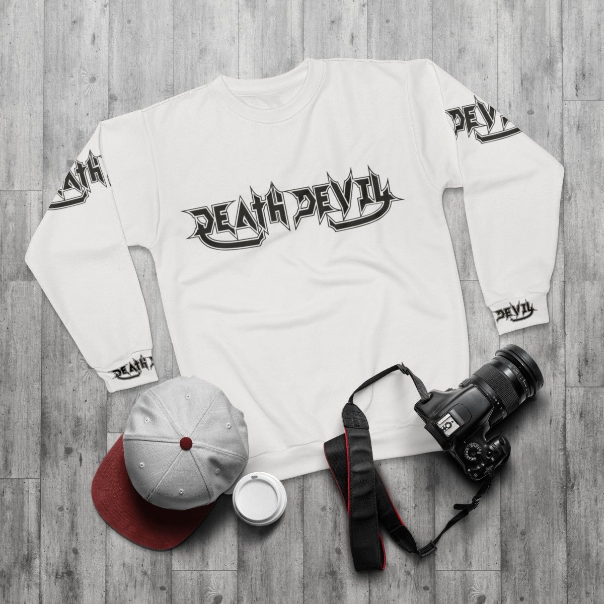 Death Devil Sweatshirt for K-On Anime Music Fans - flat lay