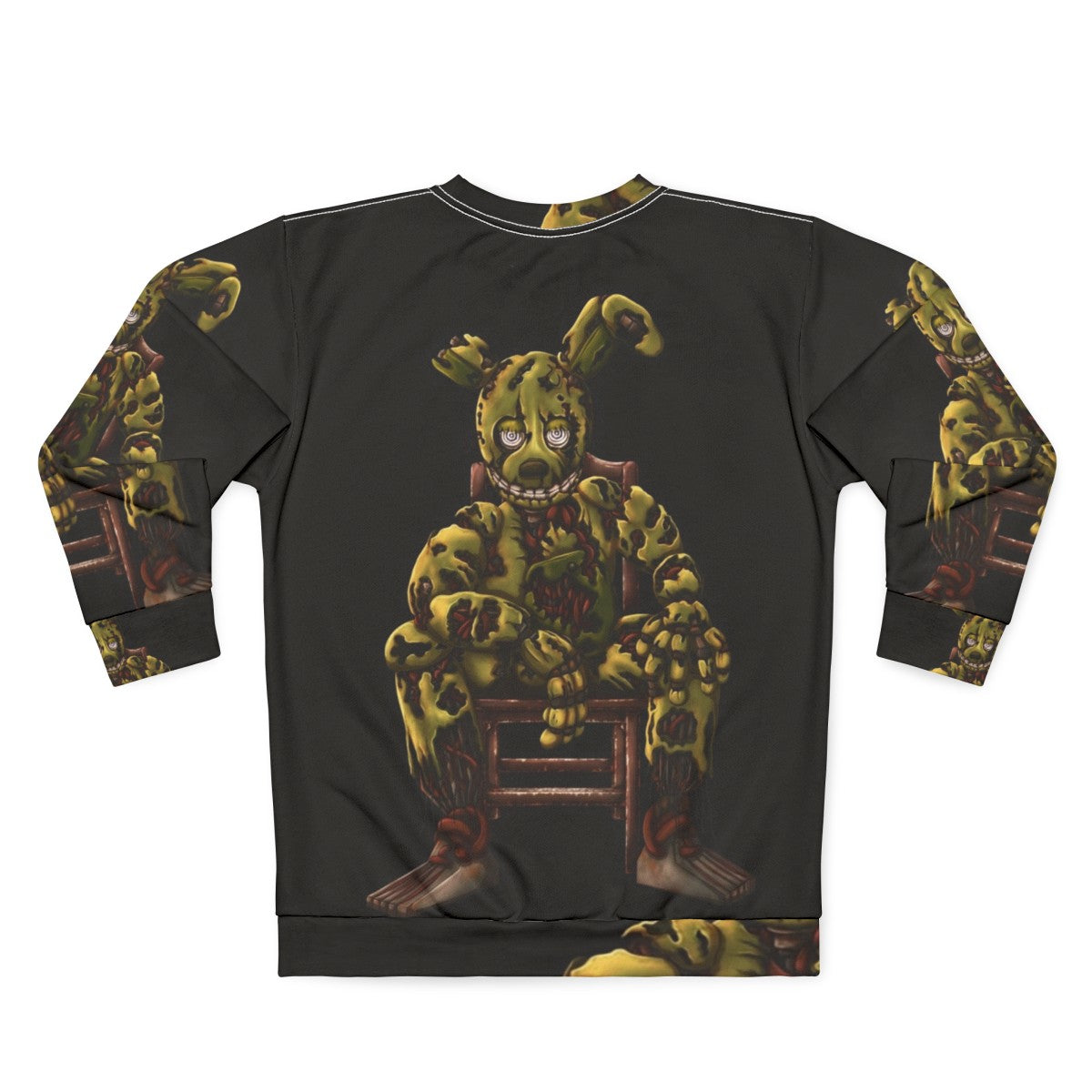 Springtrap Sweatshirt Featuring the Animatronic Character from Five Nights at Freddy's - Back