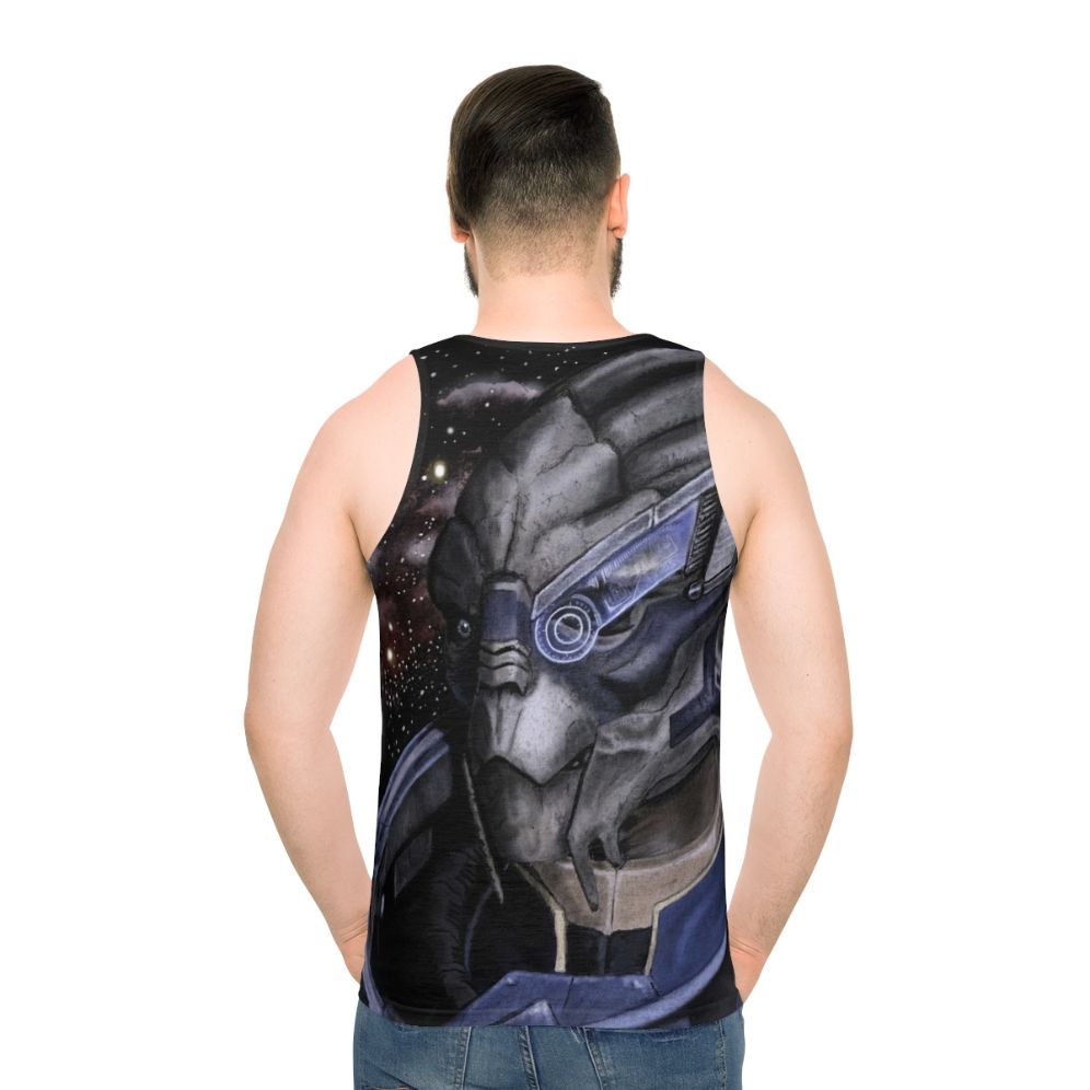 Garrus Vakarian and Thane Krios Mass Effect Unisex Tank Top - men back