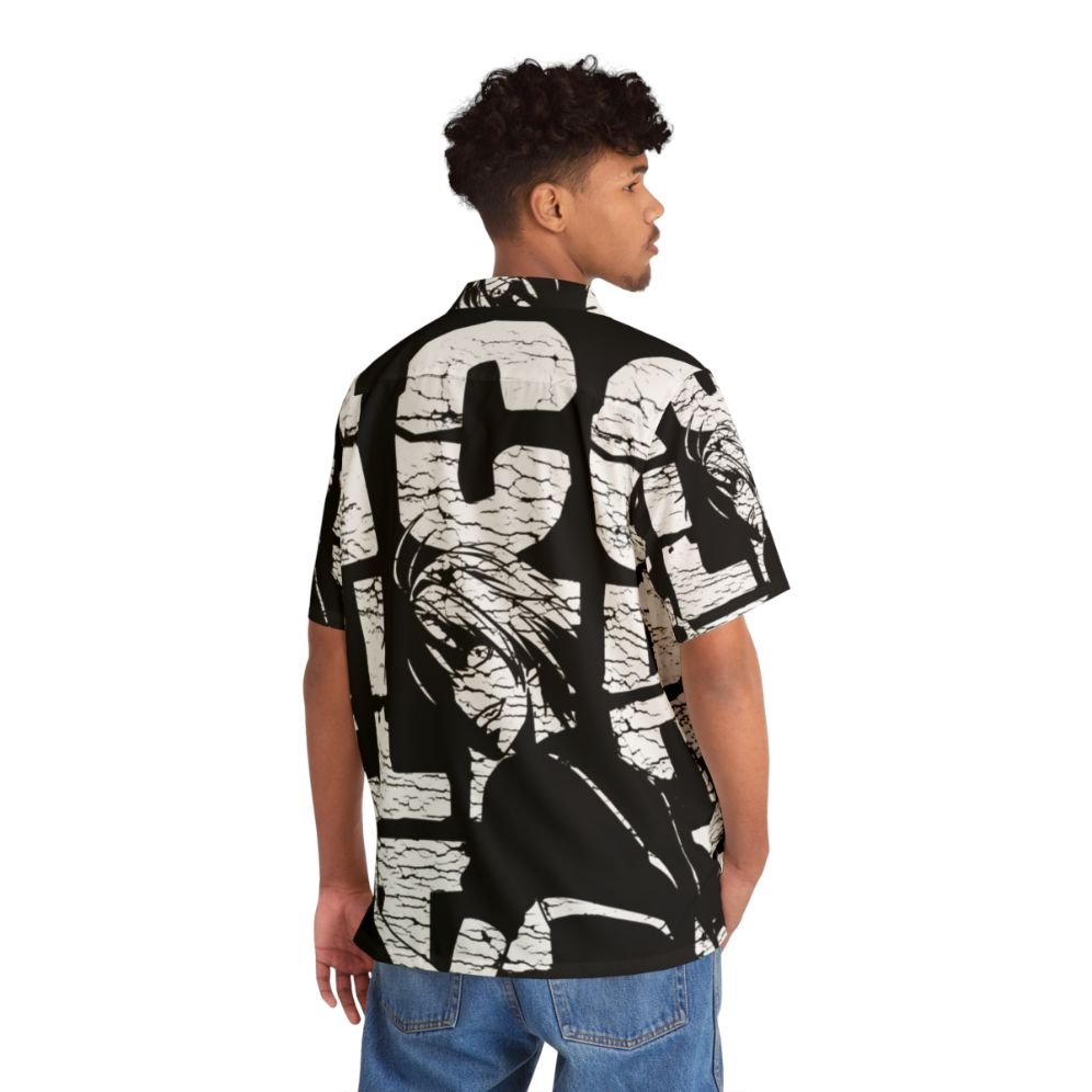 Accelerator Vintage Hawaiian Shirt featuring Anime and Manga Characters - Flat lay