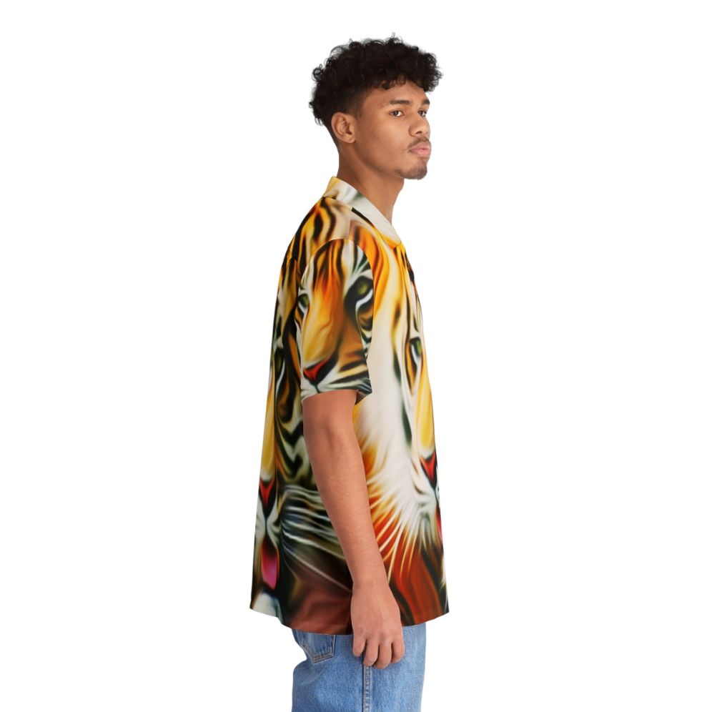 Tiger Tropical Button Down Hawaiian Shirt - People Pight